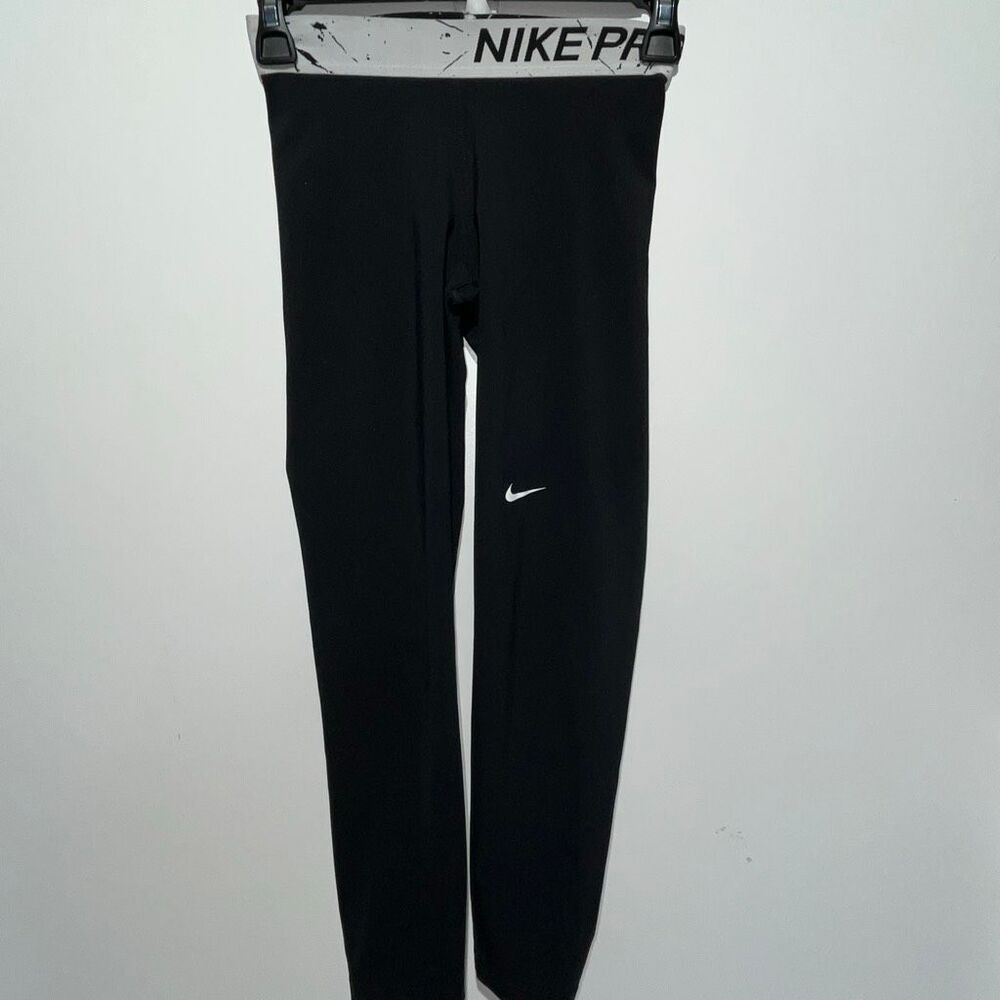 Nike Pro Women's Black Dri-Fit Just Do It High Waist Tight Fit Leggings Size XS